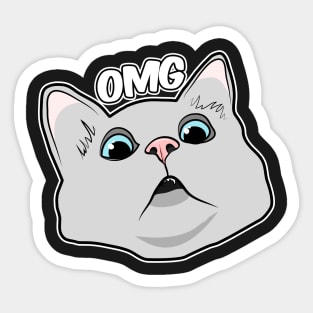 OMG cat Sticker